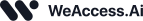 The image contains the logo and name WeAccess.AI with a stylized W on the left side.
