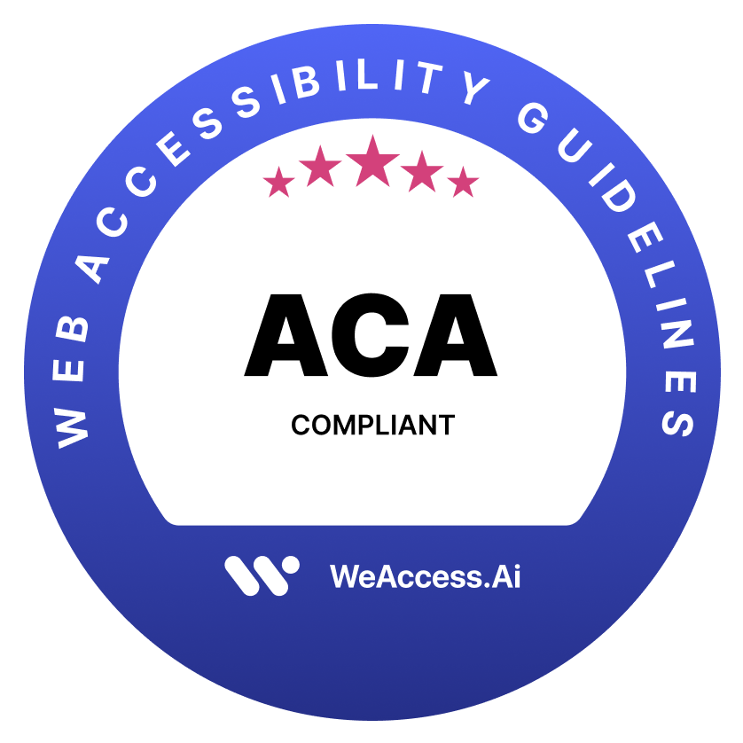 ACA accessibility compliance banner