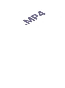 The image shows the text .MP4 in a simple, sans-serif font on a plain white background.