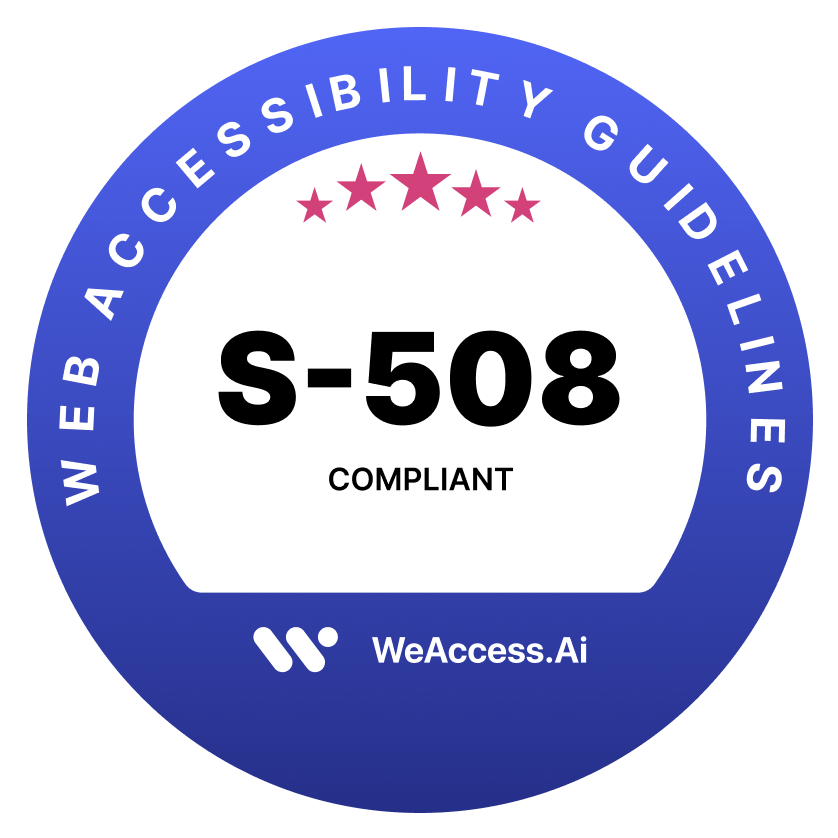 Section 508 accessibility compliance banner